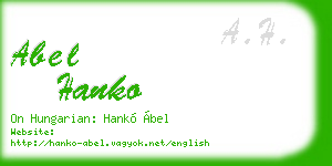 abel hanko business card